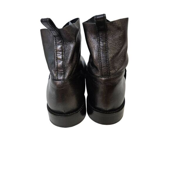 Johnson & Murphy pewter colored  leather booties. Size 9.5. - Picture 2 of 7